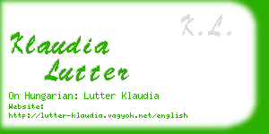 klaudia lutter business card